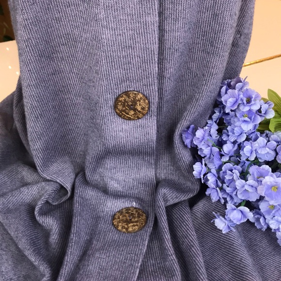 SOFT SURROUNDINGS LAVENDER LONG TOP W/ HOOD LARGE - Picture 6 of 15